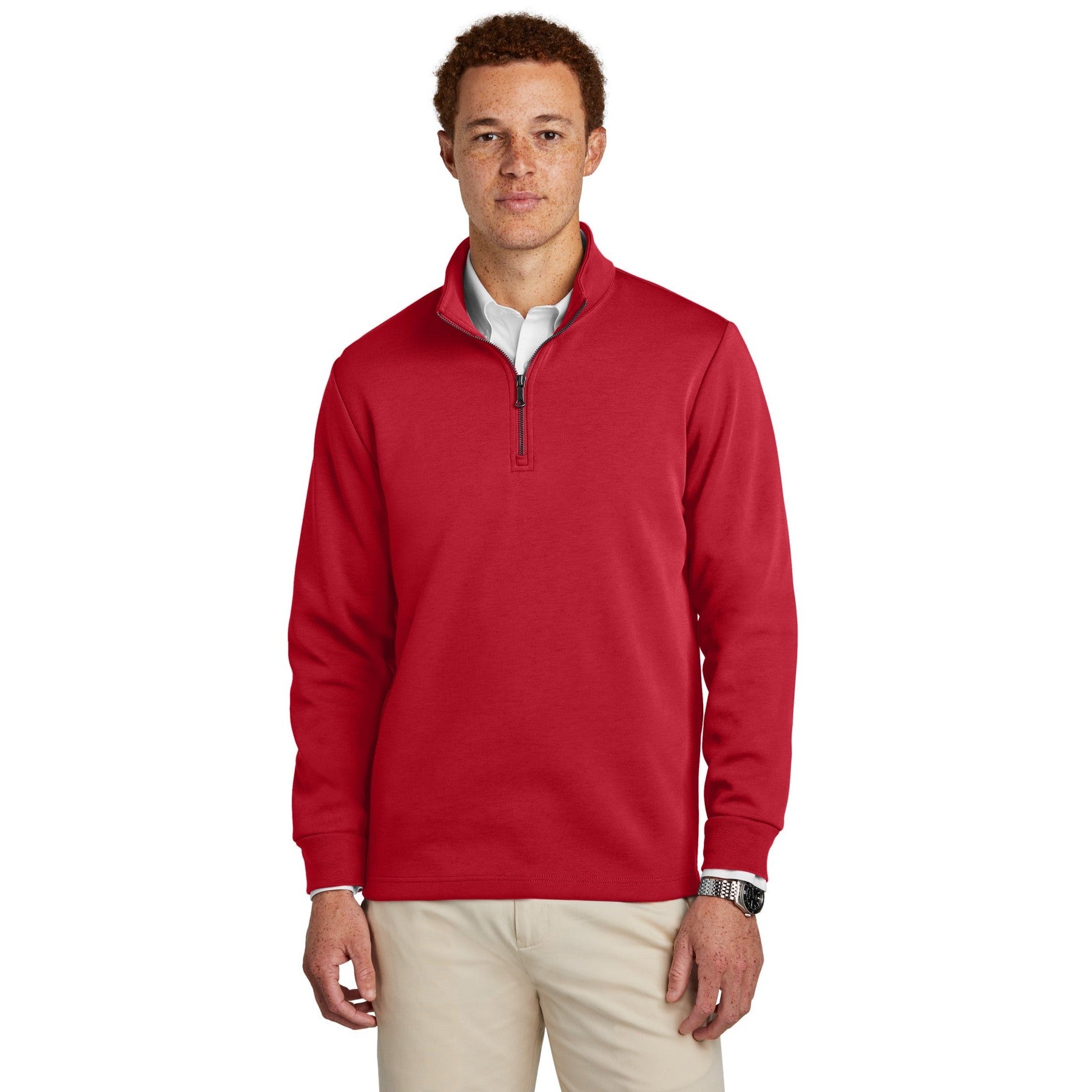 Brooks Brothers-Brooks Brothers® Double-Knit 1/4-Zip BB18206-MedTech-4